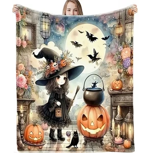 Halloween Print Blanket - Picture 1 of 13