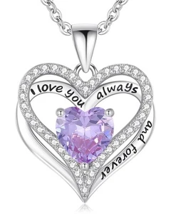 S925 Sterling Silver Necklace for Women, Birthday Necklaces Gifts for Girlfri... - Picture 1 of 6