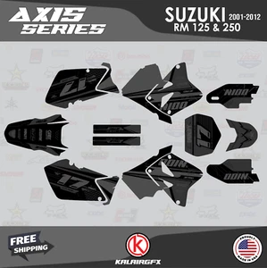Kit de gráficos para Suzuki RM125 RM250 (2001-2012) RM 125 RM 250 eje humo - Imagen 1 de 6