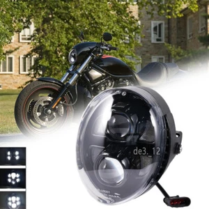 E24 LED Scheinwerfer High Low Beam für Harley V-Rod 2002-2017 mit Tagfahrlicht - Bild 1 von 14