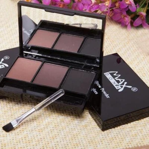NEW Makeup Natural Eyebrow Powder Palette Eye Shadow Kit Brush - Picture 1 of 10