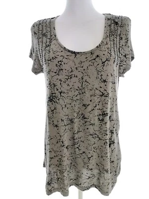 Soyaconcept  T. L Gris Blusa Viscosa 100% Manga corta Guijarros - Imagen 1 de 4