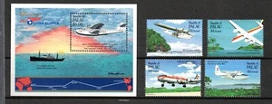 Palau 1985 set Airplanes/aviation stamps (Michel 92/95 + Bl.1) MNH - Picture 1 of 1
