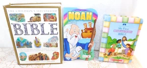Lot of 3 Children's Biblical Books - Illustrated Bible * Noah * My First Bible - Imagen 1 de 8
