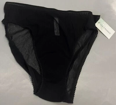 OnGossamer Negro Malla Corte Alto Panty Ropa Interior Talla S Foto 1 de 4