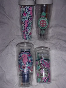 4 Tervis Tumblers Water Bottles Simply Southern and Seahorse Mermazing - Picture 1 of 3