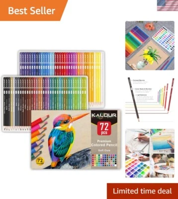 Ultimate 72 Color Pencil Set - Ideal for Drawing, Sketching & Coloring Fun - Image 1 of 4