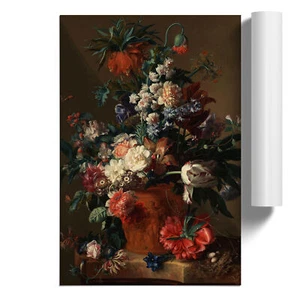 Jan van Huysum Blumenvase ungerahmt Wandbild Poster Druck Deko Wohnzimmer - Bild 1 von 4