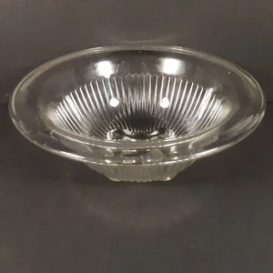 Depression Federal Clear Glass Nesting Mixing Serving Bowl 7 inch Footed Ribbed - Picture 1 of 9