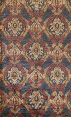 Geometric Oushak Oriental Transitional Area Rug Hand-knotted Home Decor 6'x8' - Image 1 of 4
