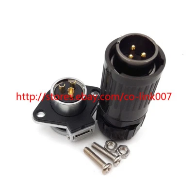 HE20, 3pin Waterproof Connector IP67 30A 500V High Voltage Power Connector - Image 1 of 4