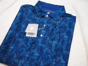 Camisa polo de golf Hickey Freeman tela de rendimiento estampado de palmera nueva con etiquetas grande $94 - Imagen 1 de 12