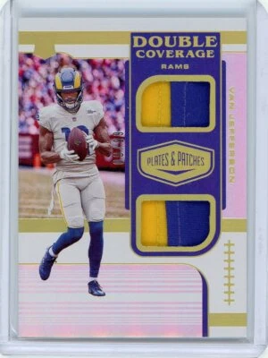 2020 Panini Plates And Patches Dual Rookie Patch DC-VJ Van Jefferson #09/99 - Image 1 of 2