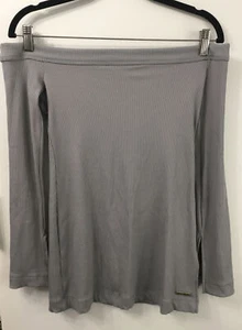 River Island Lounge schulterfreies Loft grau langärmeliges Top Größe 6 - Bild 1 von 3