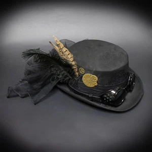 Steampunk Hat, Steampunk Goggle, Steampunk Feather Gears Accessories - Picture 1 of 13