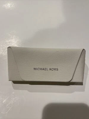 ÓCULOS DE SOL MICHAEL KORS COURO BRANCO ESTOJO CLIPE RÍGIDO Usado - Imagem 1 de 4