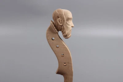 4/4 Violin Neck Carved old man maple violin Head Replacement Top grade #P3 - Image 1 of 4