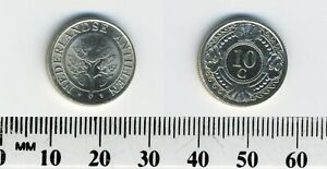 Netherlands Antilles 1990 - 10 Cents Nickel Bonded Steel Coin - Orange blossom