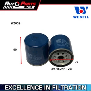 Wesfil Oil Filter Z632 fits Mazda 3 BK BL 2.0L 2.3L 2003 - 2014 - Picture 1 of 3