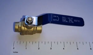 10 pz. Valvola a sfera della sudore 1/2", porta completa, ottone senza piombo, gas olio acqua 600 psi - Foto 1 di 3