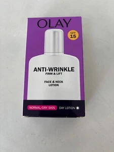 Olay Face & Neck Day Lotion Anti-Wrinkle Firm & Lift SPF15 100ml New £13 RRP - Picture 1 of 8