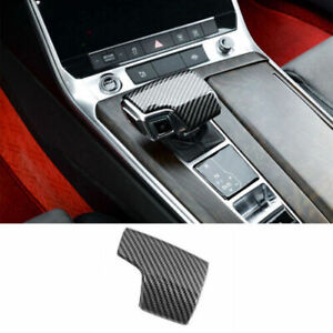 For Audi A8 2022-2024 Carbon Fiber Central Console Gear Shift Knob Cover Trim