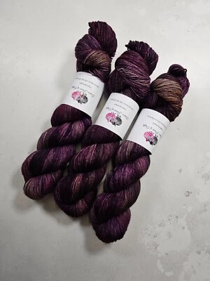 SW Merino Yak Nylon Garn, 4-fädig, Fingering Gewicht, 100g, EM LILA - Bild 1 von 4