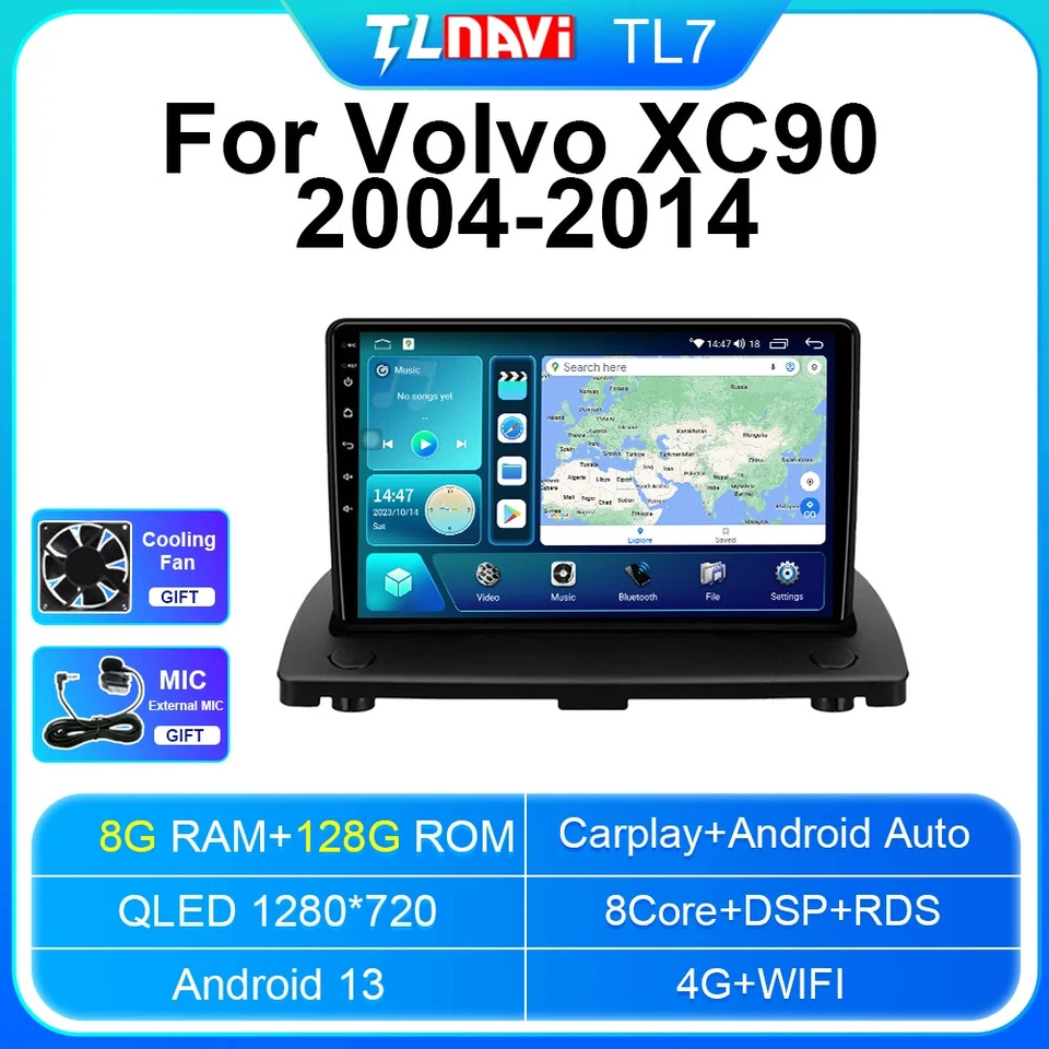 For Volvo XC90 2004-2014 Car Radio Player Head Unit Stereo GPS Navi Multimedia - Image 1 of 4