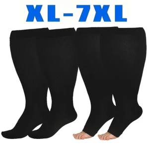 3 pares de medias de compresión medias de rodilla clase medias de apoyo mujer hombre - Imagen 1 de 19