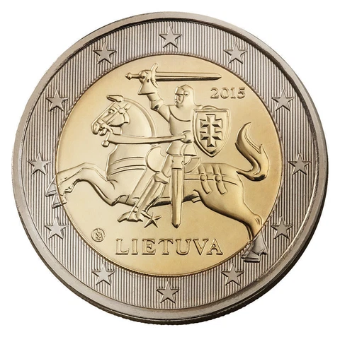 Lithuania 2 euro coin 2015 UNC from bank roll Cover