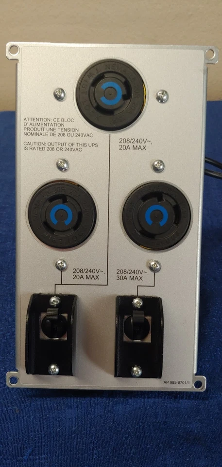 APC Back Panel Breaker 885-6701/1 (0M-6079A) - Image 1 of 4