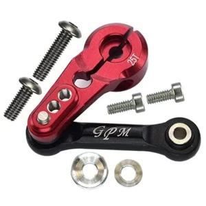 NEW GPM Racing Aluminum 6061-T6 Tie Rod + 25T Servo Horn Red : 1/8 Sledge - Picture 1 of 3