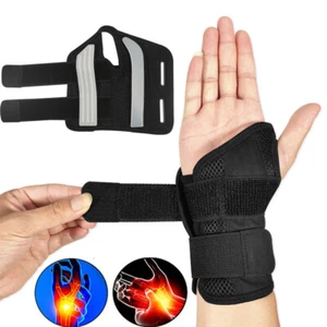 Right Left Wrist Hand Support Brace Splint Carpal Tunnel Sprain Arthritis Sports - Picture 1 of 25