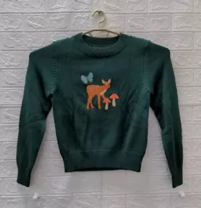 New Princess Highway Dearly Friends Sweater Green Sz. 8 Kids - Picture 1 of 4