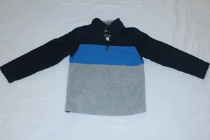 Place Pullover Boy's 5/6 Navy Blue/Light Blue/Gray Color Blocked Fleece - Picture 1 of 4