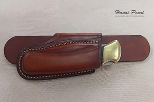 Buck 110 Custom Sheath | Strongside Horizontal Carry Leather Sheath  - Picture 1 of 16
