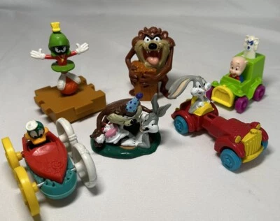 90-е WB Looney Tunes Фигурки Игрушки для Торта Винтажный Лот из 6 - Изображение 1 из 4