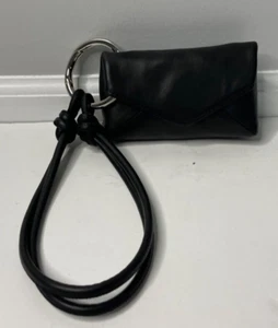 Polsino piccolo annodato Dries Van Noten in pelle nera nuovo con etichetta - Foto 1 di 10