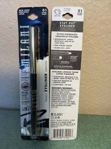 2x Milani Stay Put Eyeliner #01 After Dark Longwear Eyeliner - Picture 1 of 1