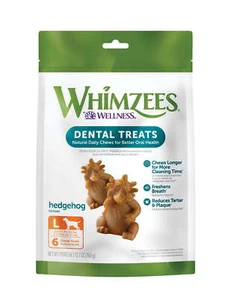 WHIMZEES By Wellness Hedgehog Natural Grain Free Dental Chews for Dogs 6 Count - Picture 1 of 10