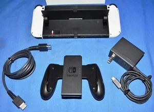 Nintendo Switch OLED Video Game Console HEG-001 White W/ MICRO SD CARD INCLUDED - Picture 1 of 4
