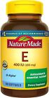 Nature Made Vitamin E 180 mg (400 IU) dl-Alpha, Dietary Supplement Antioxidant.
