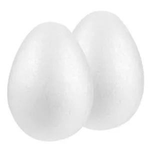 2Pcs 8 Inches White Eggs Easter Party Foam Eggs DIY Painting Solid Eggs Hand - Picture 1 of 8