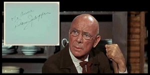 Dean Jagger - Página de libro con autógrafo firmado de la década de 1940 - GANADOR DEL PREMIO DE LA ACADEMIA 1949 - Imagen 1 de 5