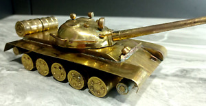 Vintage  USSR Tank Soviet  Metal Brass Handmade