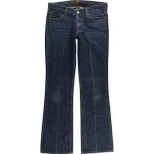 Pantalones de mezclilla para mujer 7 para toda la humanidad de altura media lavado oscuro pierna recta talla 29 - Imagen 1 de 11