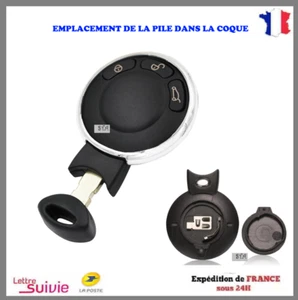 Coque Clé pour Mini - Cover Télécommande Voiture 3 Boutons BMW Mini Cooper - Foto 1 di 2
