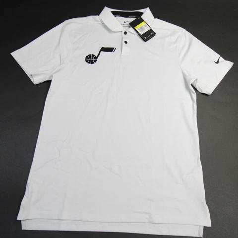 Utah Jazz Nike Golf Polo Men's White New Cover