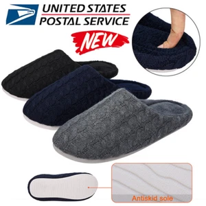 Men/Women Non-slip Warm Plush Slippers Soft Bottom Cotton Slip Resistan New - Picture 1 of 14