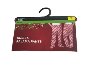 Unisex milde Weihnachten Pyjamahose rot-weiß gestreift Urlaub kuschelig - Bild 1 von 5